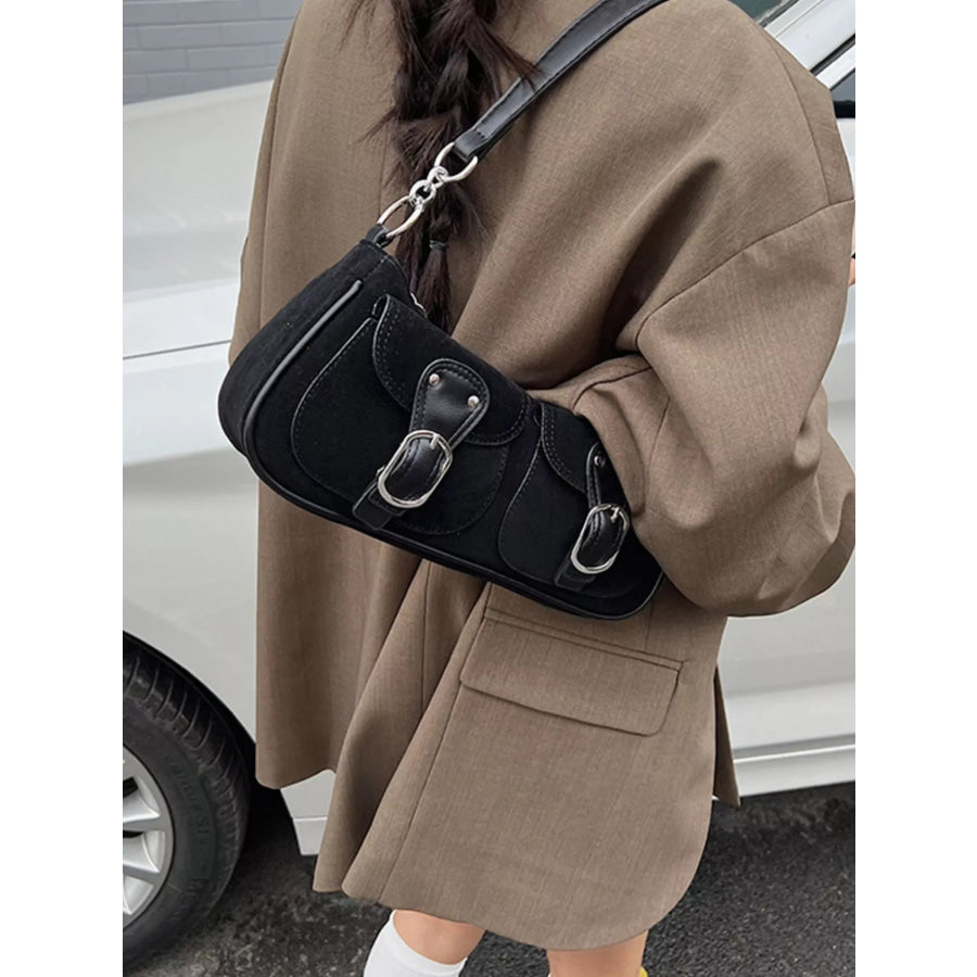 Buckle Decor Shoulder Bag Apparel and Accessories