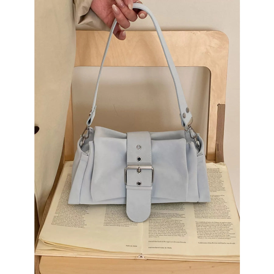 Buckle Detail Crossbody Bag Blue / onesize Apparel and Accessories