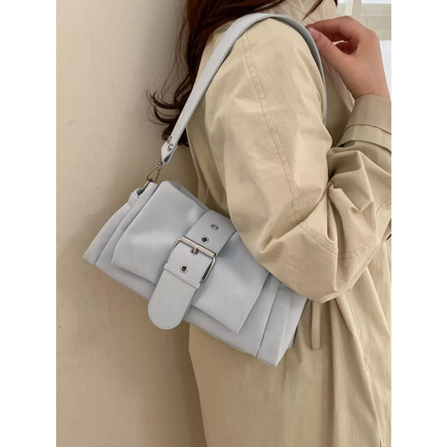 Buckle Detail Crossbody Bag Blue / onesize Apparel and Accessories