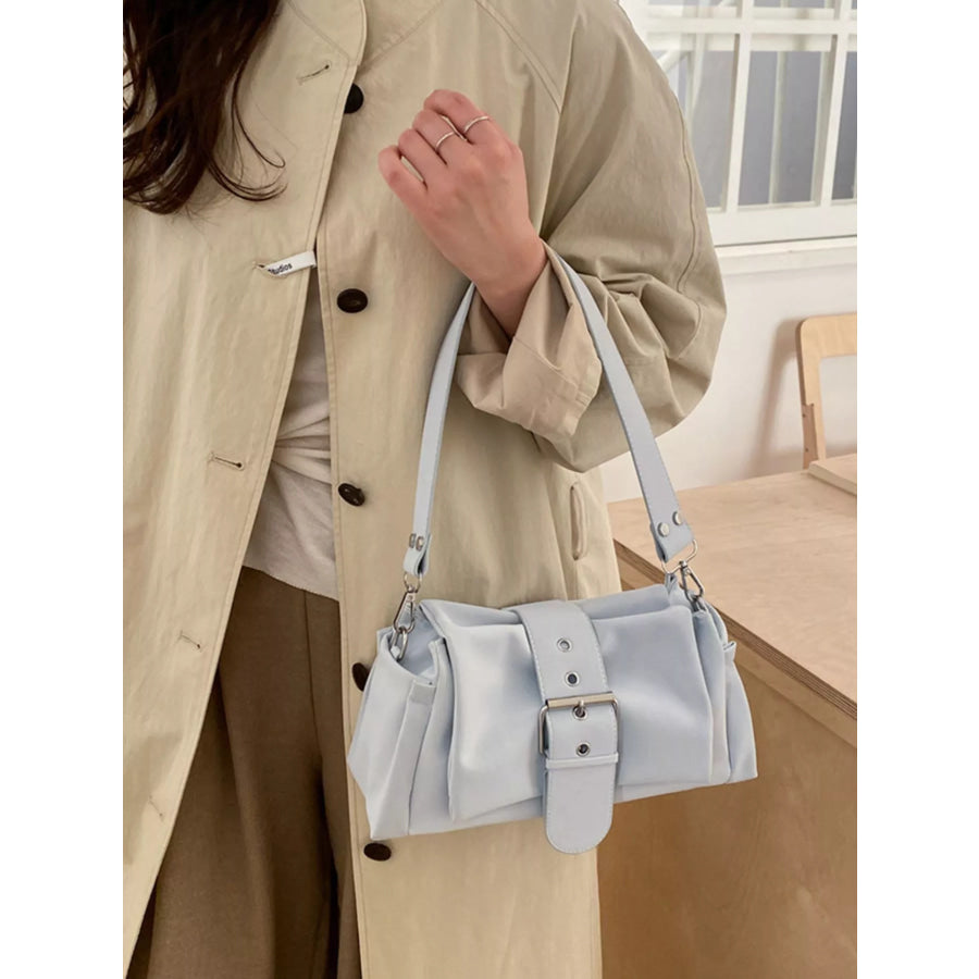 Buckle Detail Crossbody Bag Blue / onesize Apparel and Accessories