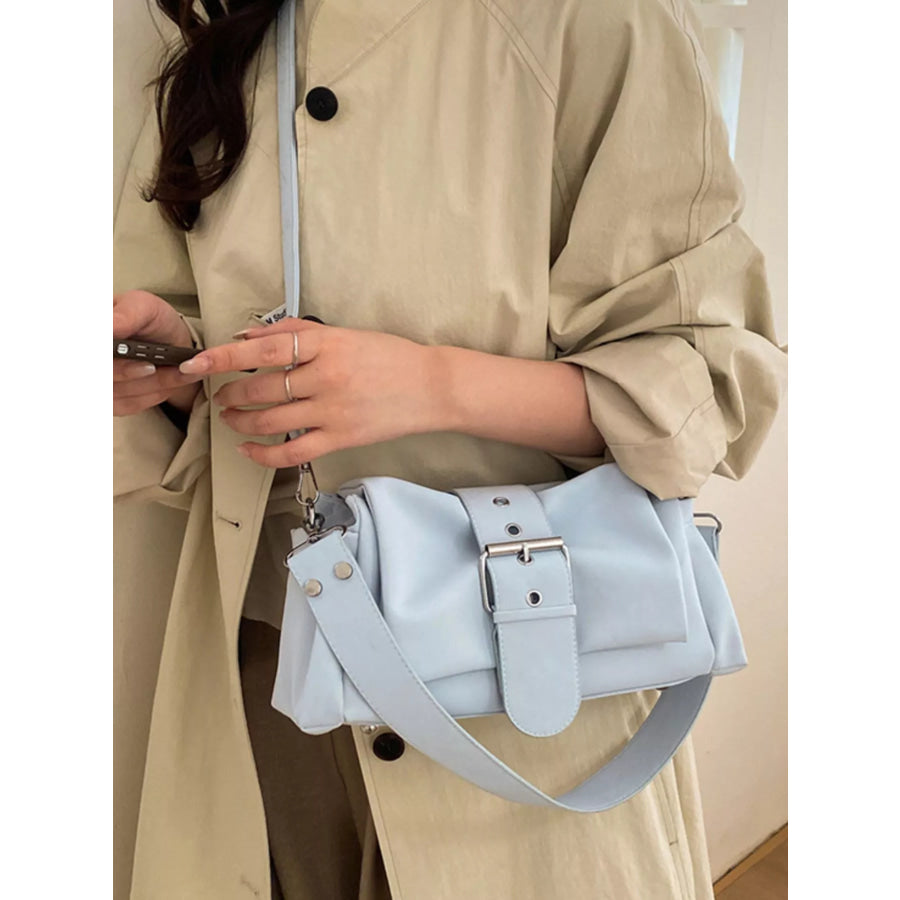 Buckle Detail Crossbody Bag Blue / onesize Apparel and Accessories