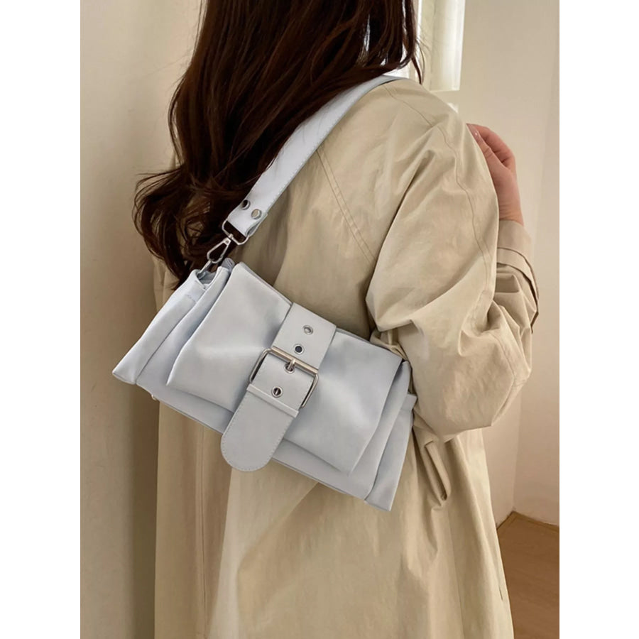 Buckle Detail Crossbody Bag Blue / onesize Apparel and Accessories