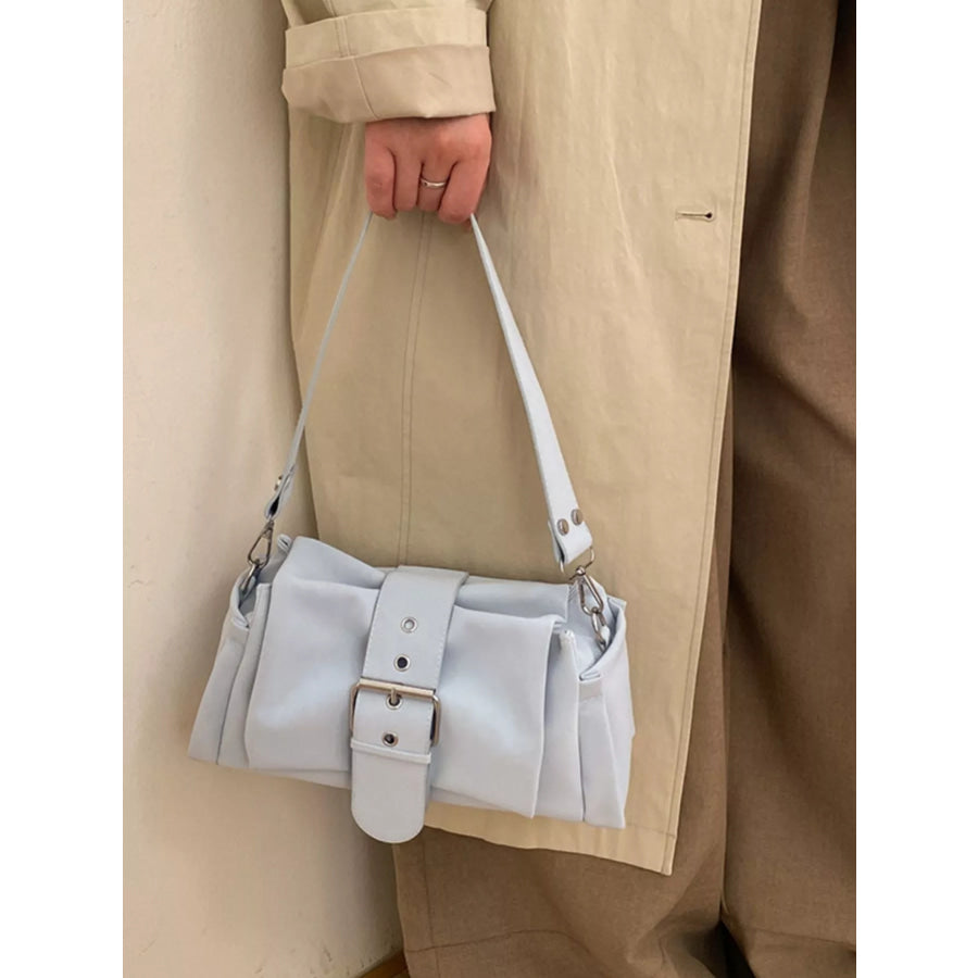 Buckle Detail Crossbody Bag Blue / onesize Apparel and Accessories