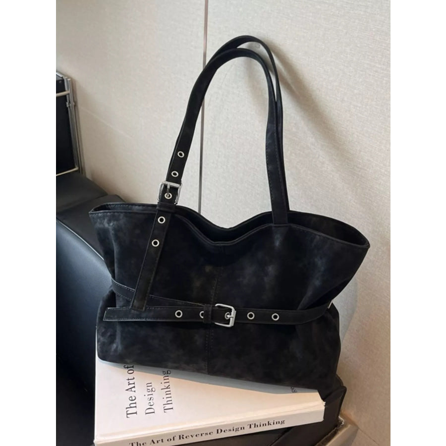 Buckle Detail Shoulder Bag Black / onesize Apparel and Accessories