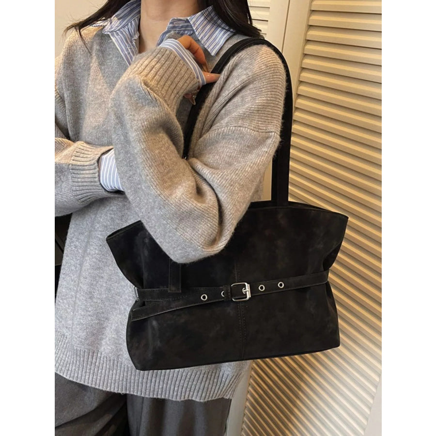 Buckle Detail Shoulder Bag Black / onesize Apparel and Accessories