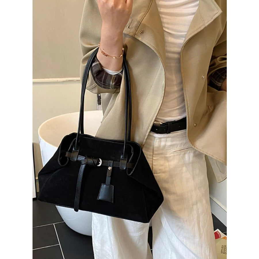 Buckle Detail Shoulder Bag Black / onesize Apparel and Accessories