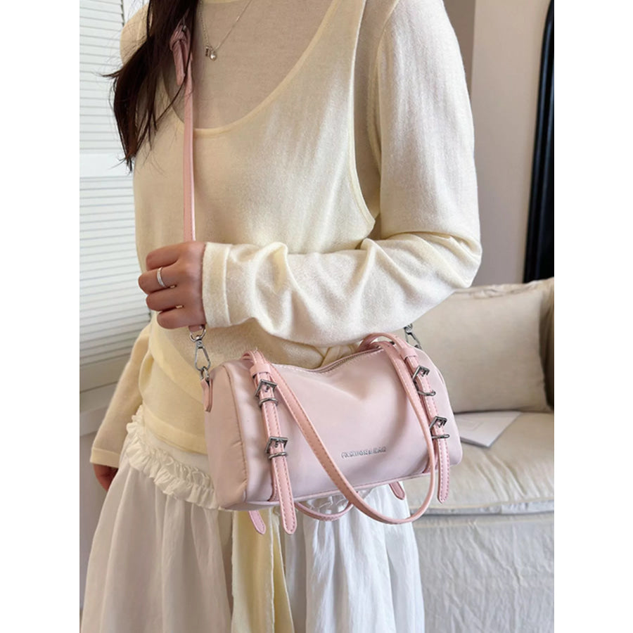 Buckle Detail Shoulder Bag Pink / onesize Apparel and Accessories
