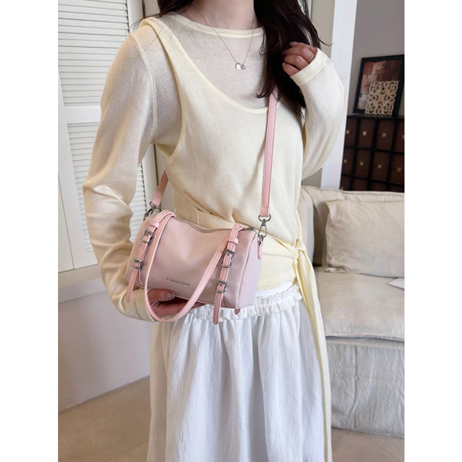 Buckle Detail Shoulder Bag Pink / onesize Apparel and Accessories