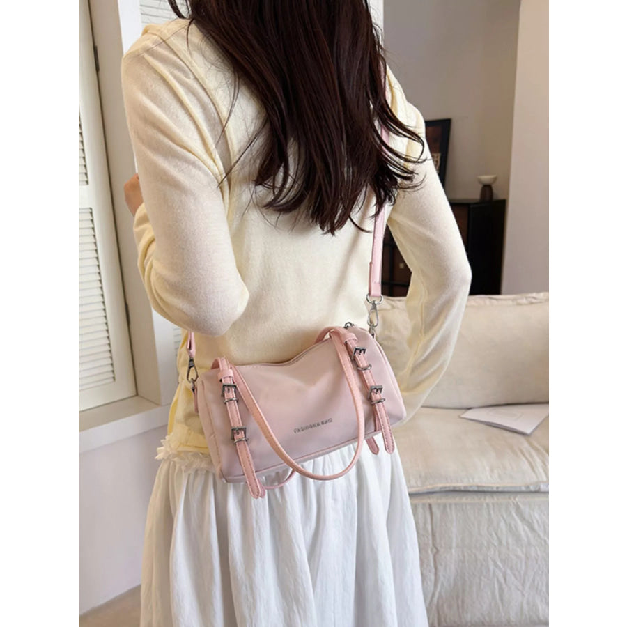Buckle Detail Shoulder Bag Pink / onesize Apparel and Accessories