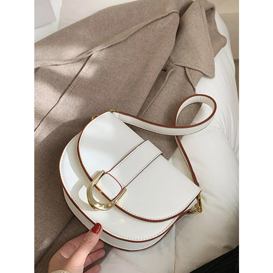 Buckle Flap Crossbody Bag Apparel and Accessories