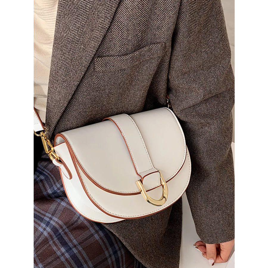Buckle Flap Crossbody Bag Apparel and Accessories