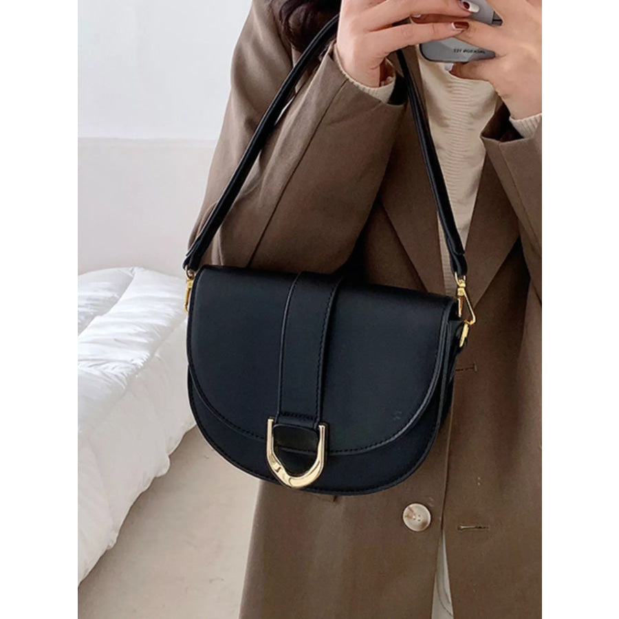 Buckle Flap Crossbody Bag Apparel and Accessories