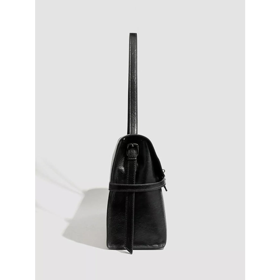 Buckle Leather Shoulder Bag Apparel and Accessories