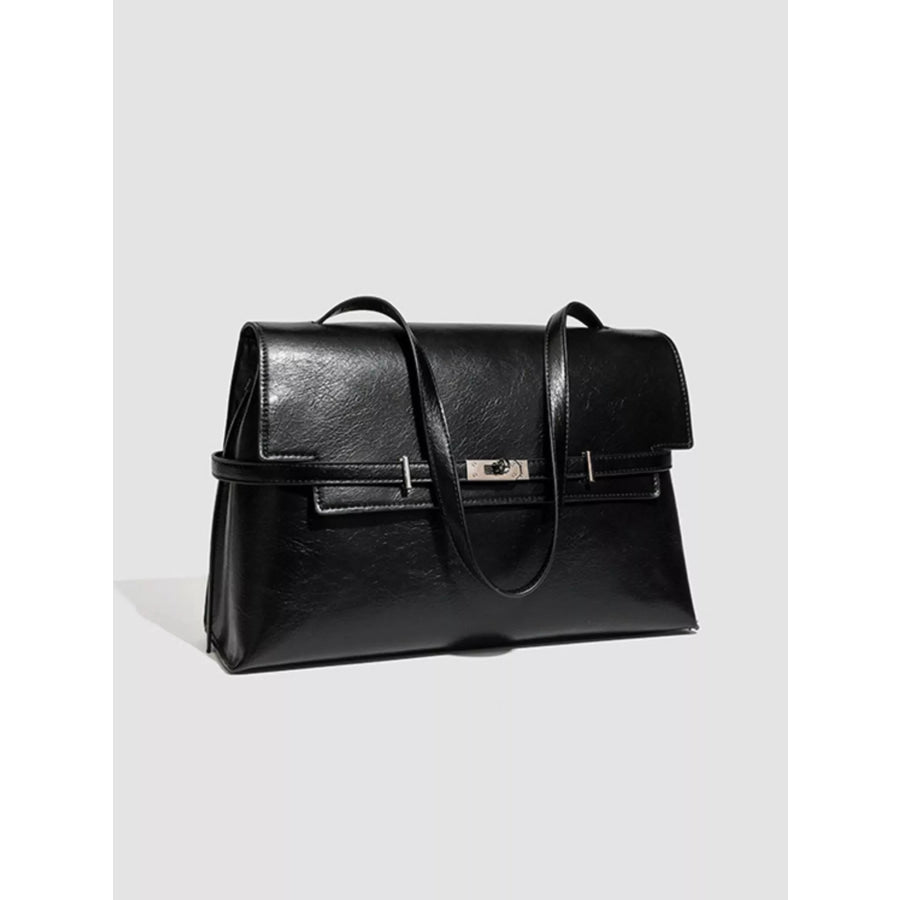 Buckle Leather Shoulder Bag Apparel and Accessories