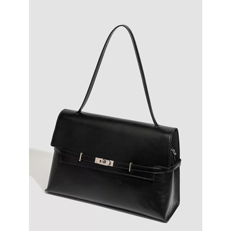 Buckle Leather Shoulder Bag Apparel and Accessories
