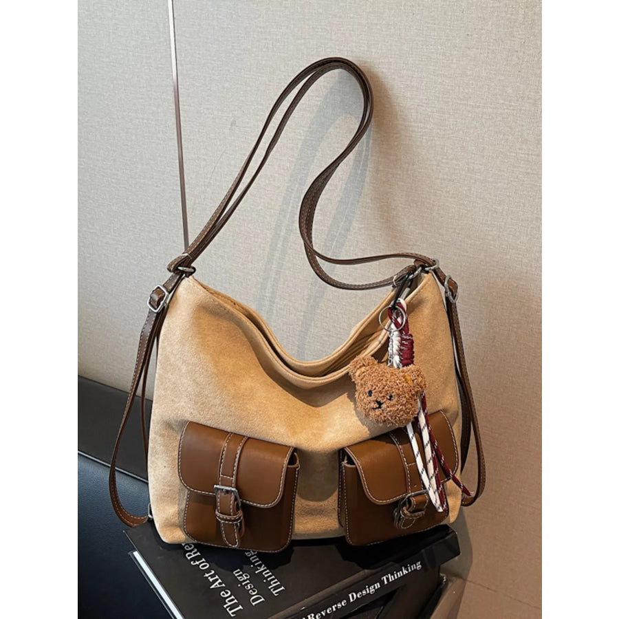 Buckle Pocket Shoulder Handbag Apparel and Accessories