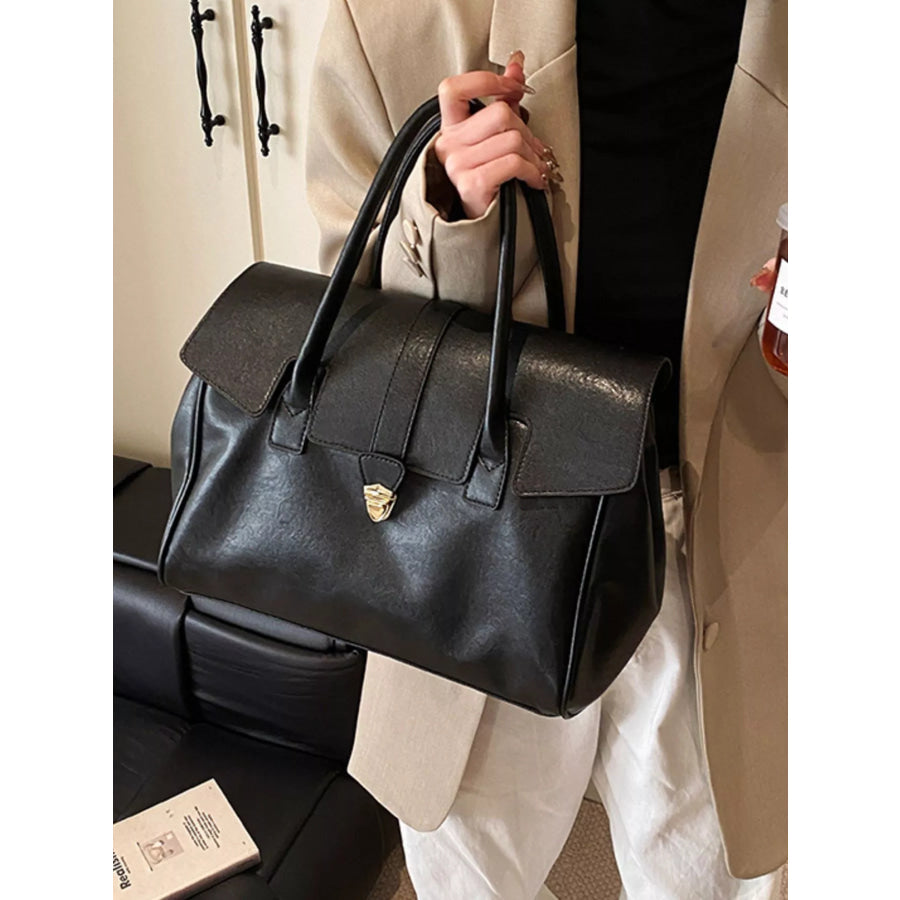 Buckle PU Leather Handbag Apparel and Accessories
