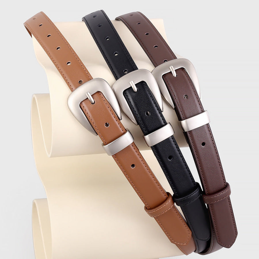 Buckle Skinny Leather Belt Apparel and Accessories