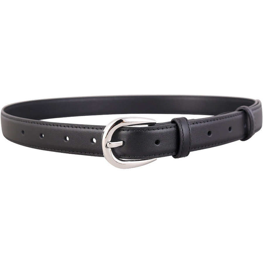 Buckle Skinny Leather Belt Apparel and Accessories