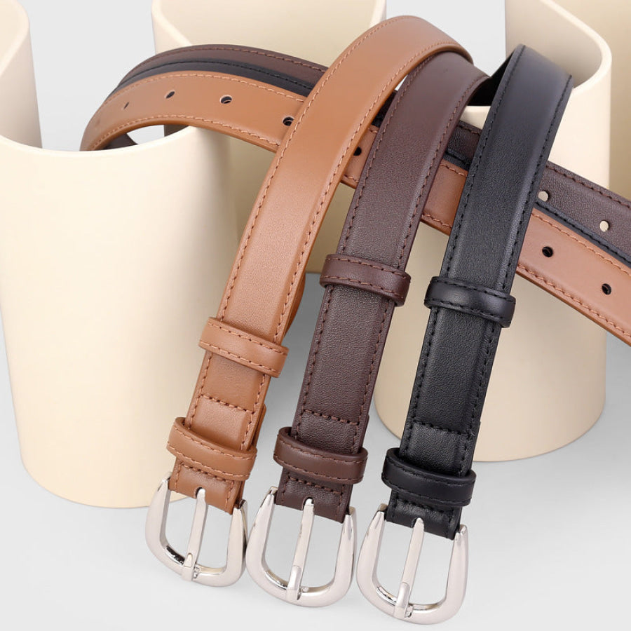 Buckle Skinny Leather Belt Apparel and Accessories