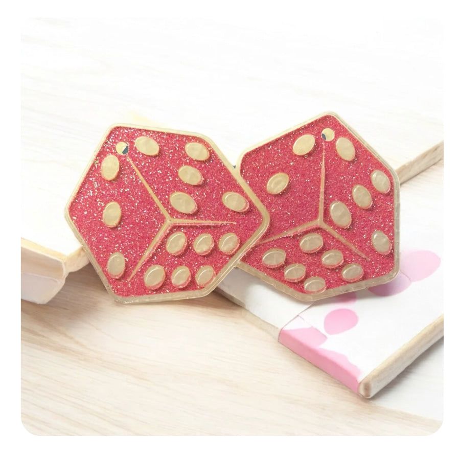 Bug and Bean - Fuzzy Pink Dice Freshie Home Fragrance