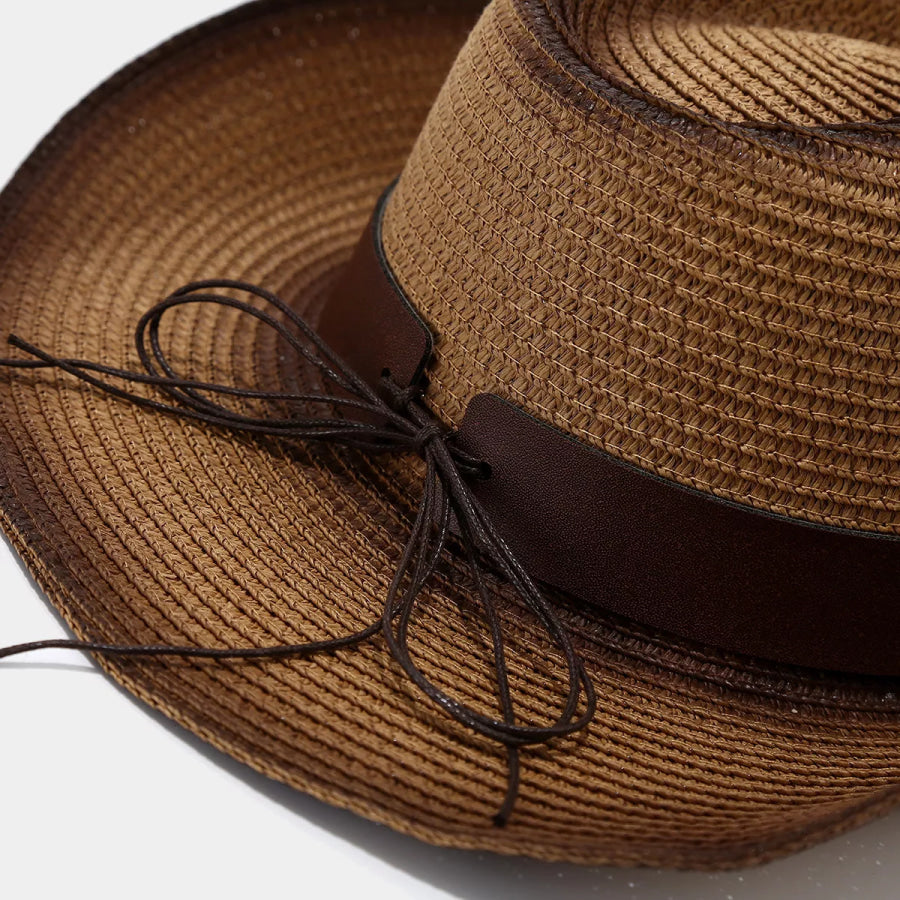 Bull Skull Straw Cowboy Hat Caramel / One Size Apparel and Accessories