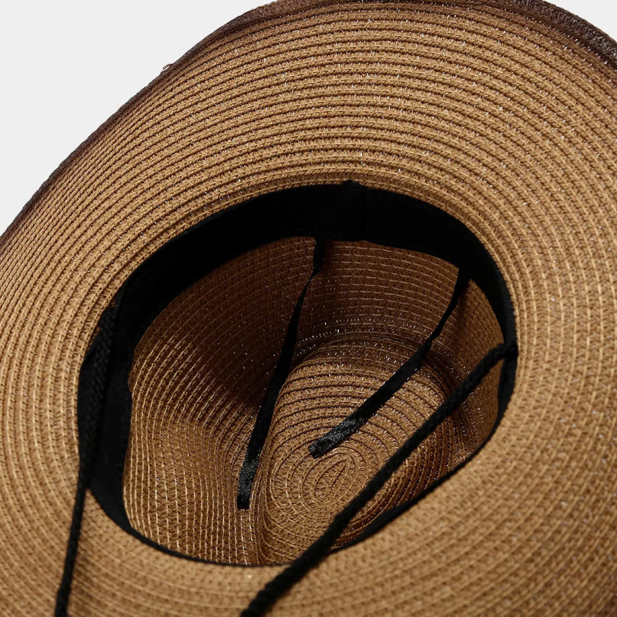 Bull Skull Straw Cowboy Hat Caramel / One Size Apparel and Accessories