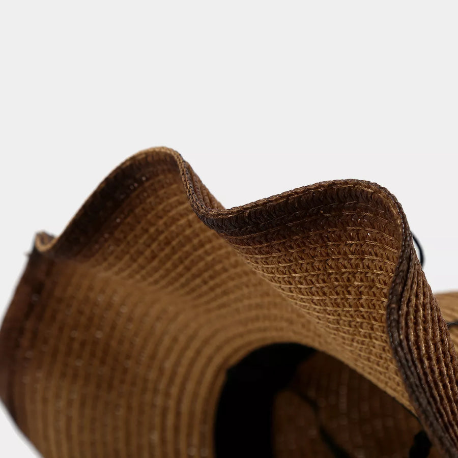 Bull Skull Straw Cowboy Hat Caramel / One Size Apparel and Accessories
