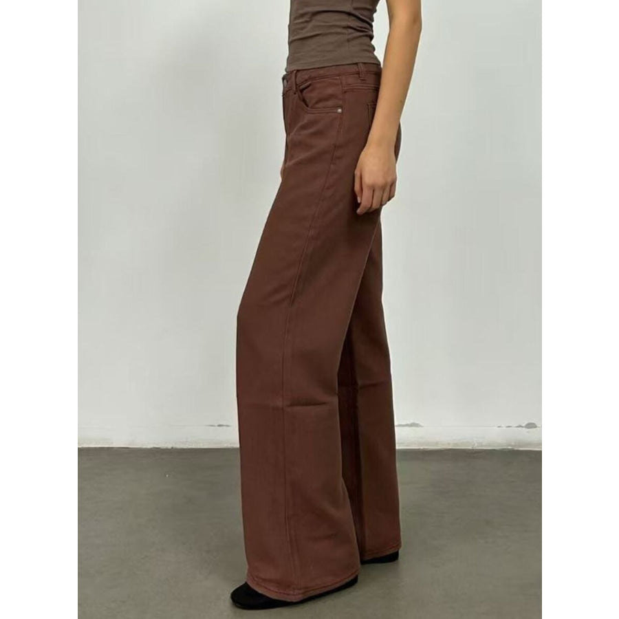 Butterfly Back Wide Leg Jeans Apparel and Accessories