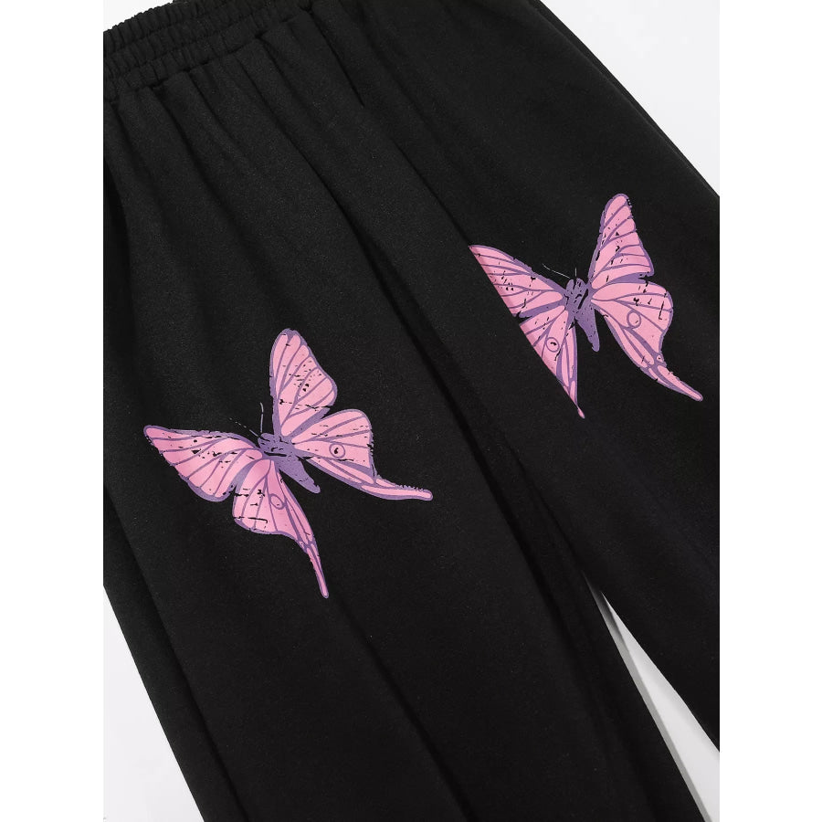 Butterfly Casual Sweatpants Apparel and Accessories