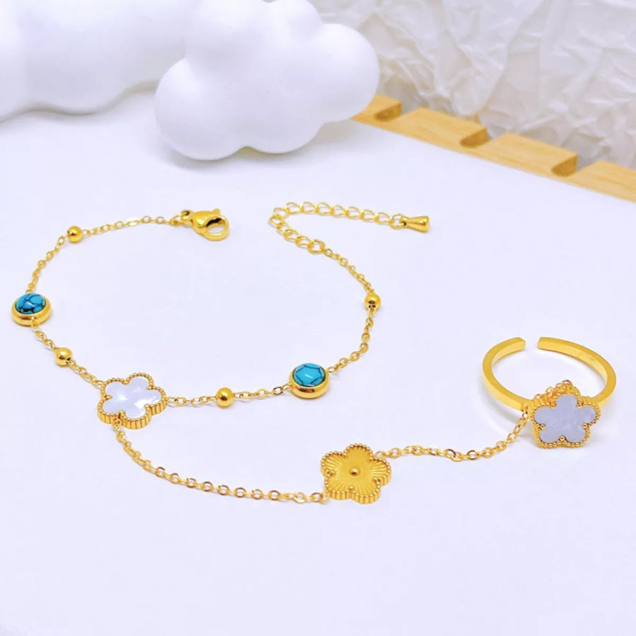Butterfly Charm Finger Bracelet Style C / One Size Apparel and Accessories