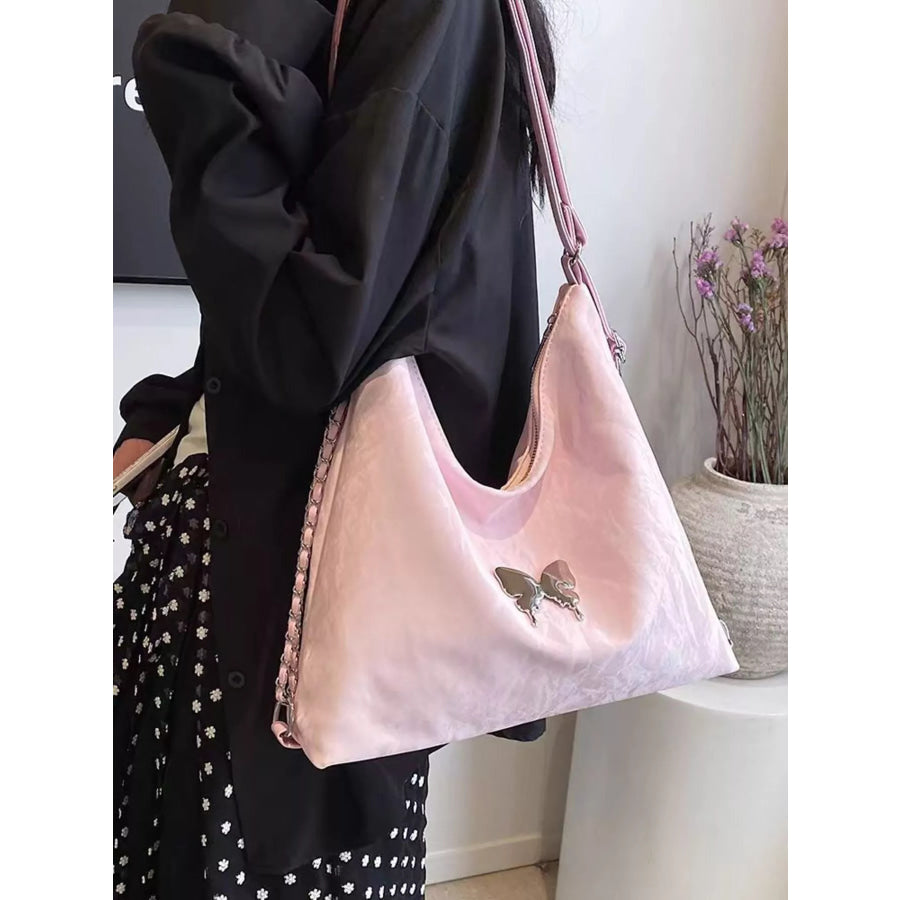 Butterfly Decor Convertible Shoulder Bag Apparel and Accessories