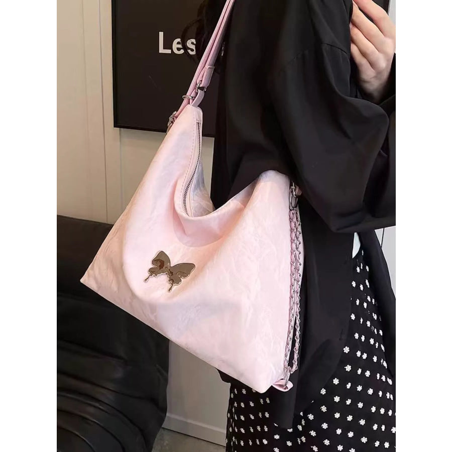 Butterfly Decor Convertible Shoulder Bag Apparel and Accessories