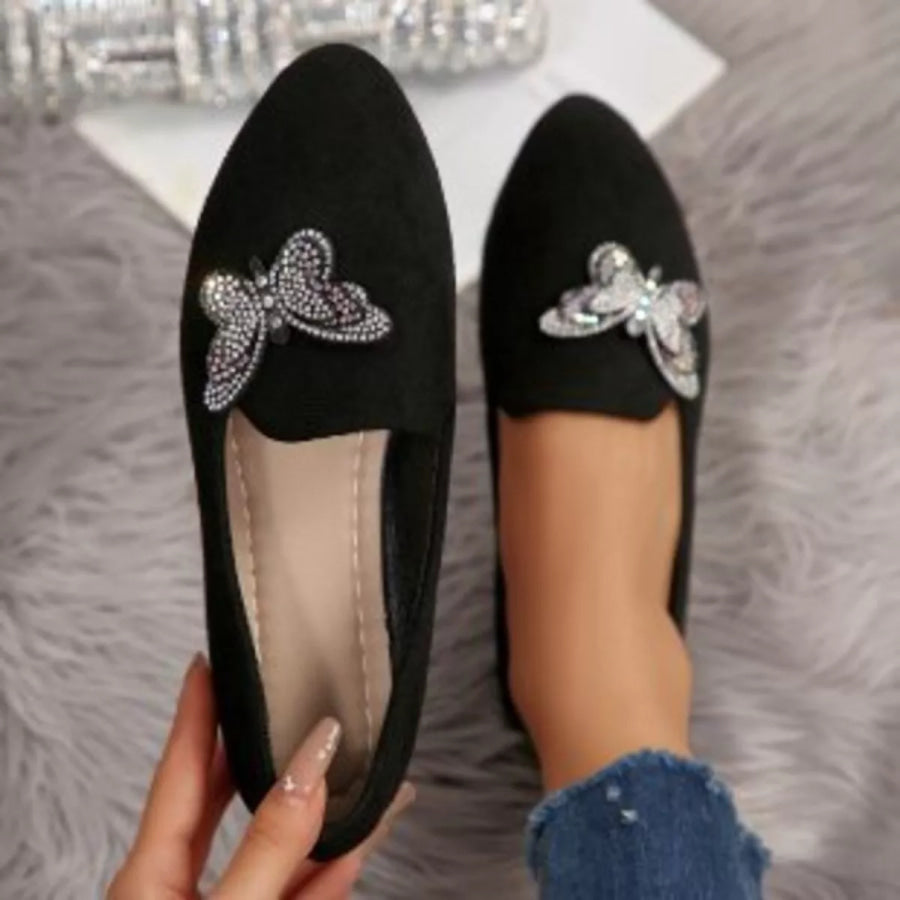 Butterfly Decor Slip-Ons Apparel and Accessories