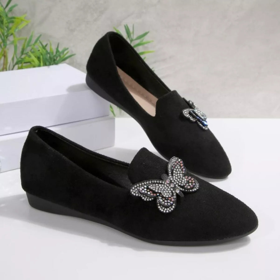 Butterfly Decor Slip-Ons Apparel and Accessories