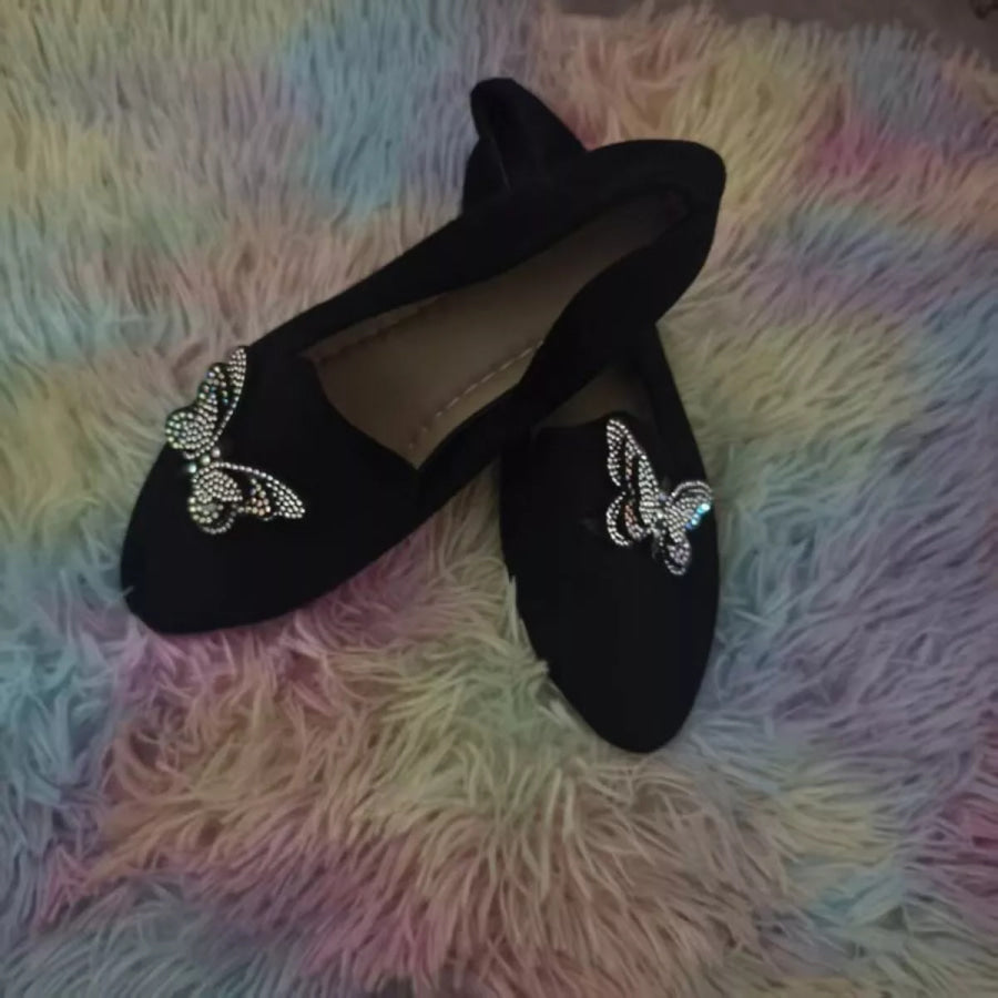 Butterfly Decor Slip-Ons Apparel and Accessories