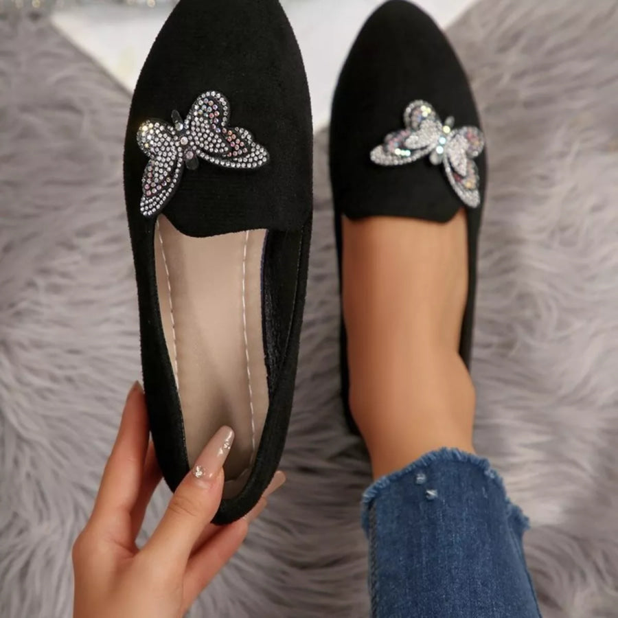 Butterfly Decor Slip-Ons Apparel and Accessories
