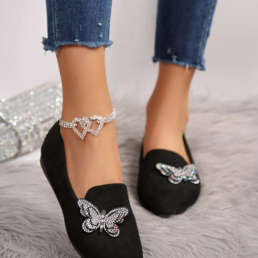 Butterfly Decor Slip-Ons Apparel and Accessories