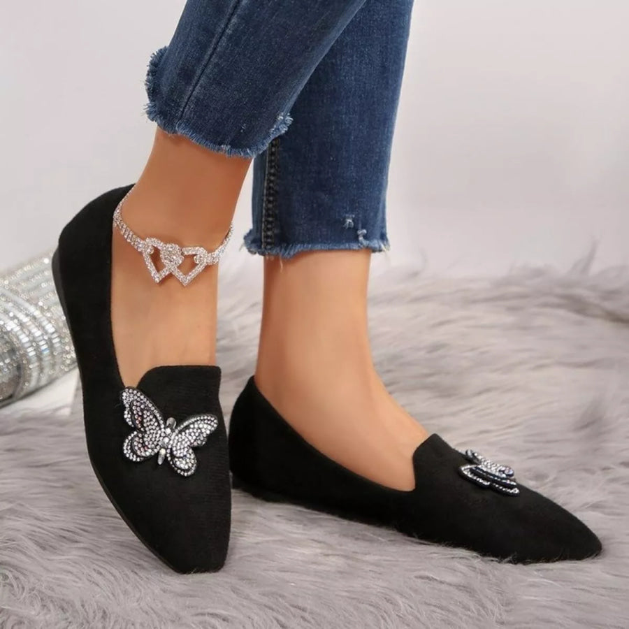 Butterfly Decor Slip-Ons Apparel and Accessories