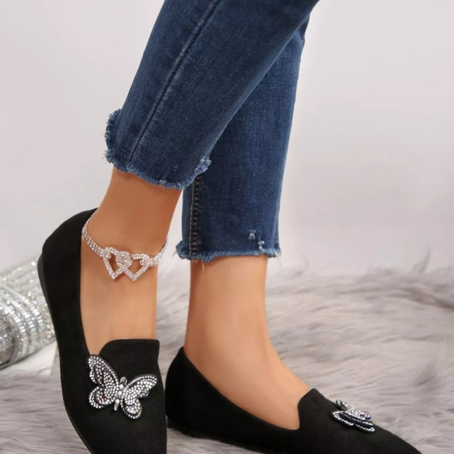 Butterfly Decor Slip-Ons Apparel and Accessories