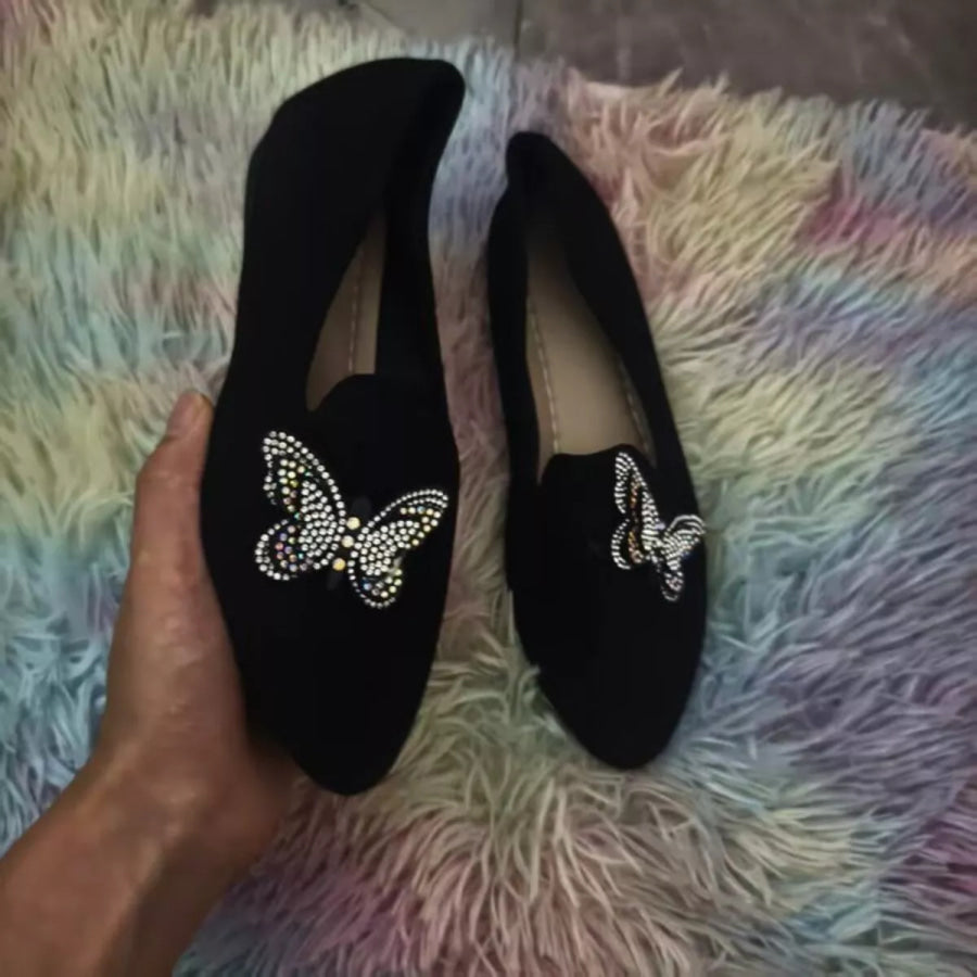 Butterfly Decor Slip-Ons Apparel and Accessories