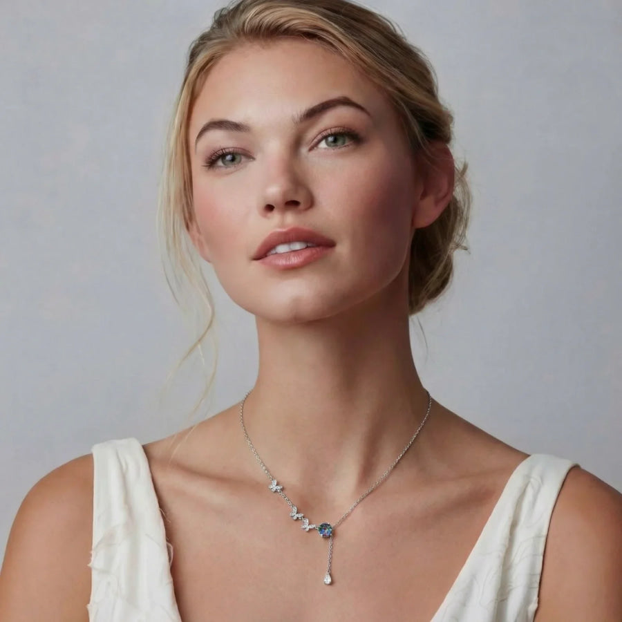 Butterfly Dreams Moissanite Necklace by Sandee Rain Boutique Necklaces