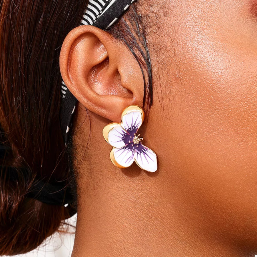 Butterfly Stud Earrings Purple / One Size Apparel and Accessories
