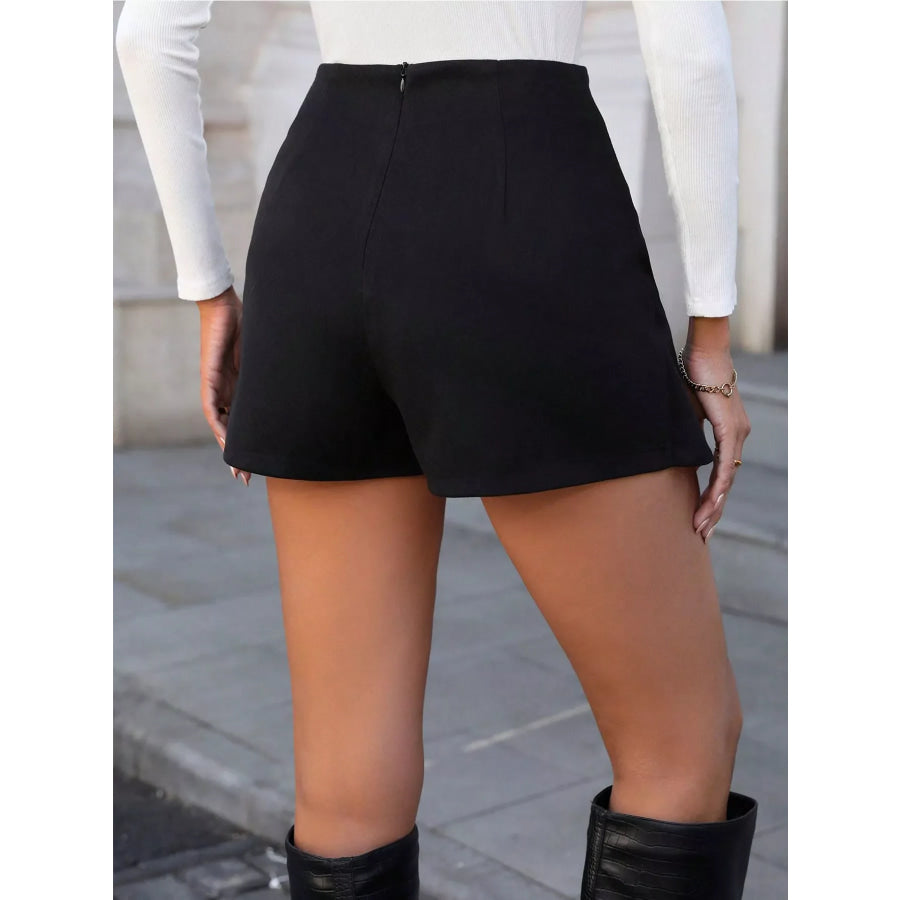 Button-Decor Mini Skort Apparel and Accessories
