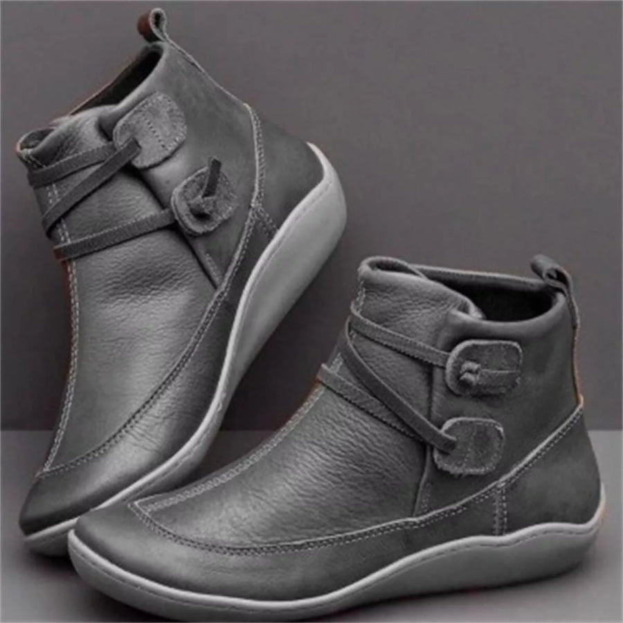 Button Detail Ankle Boots Apparel and Accessories
