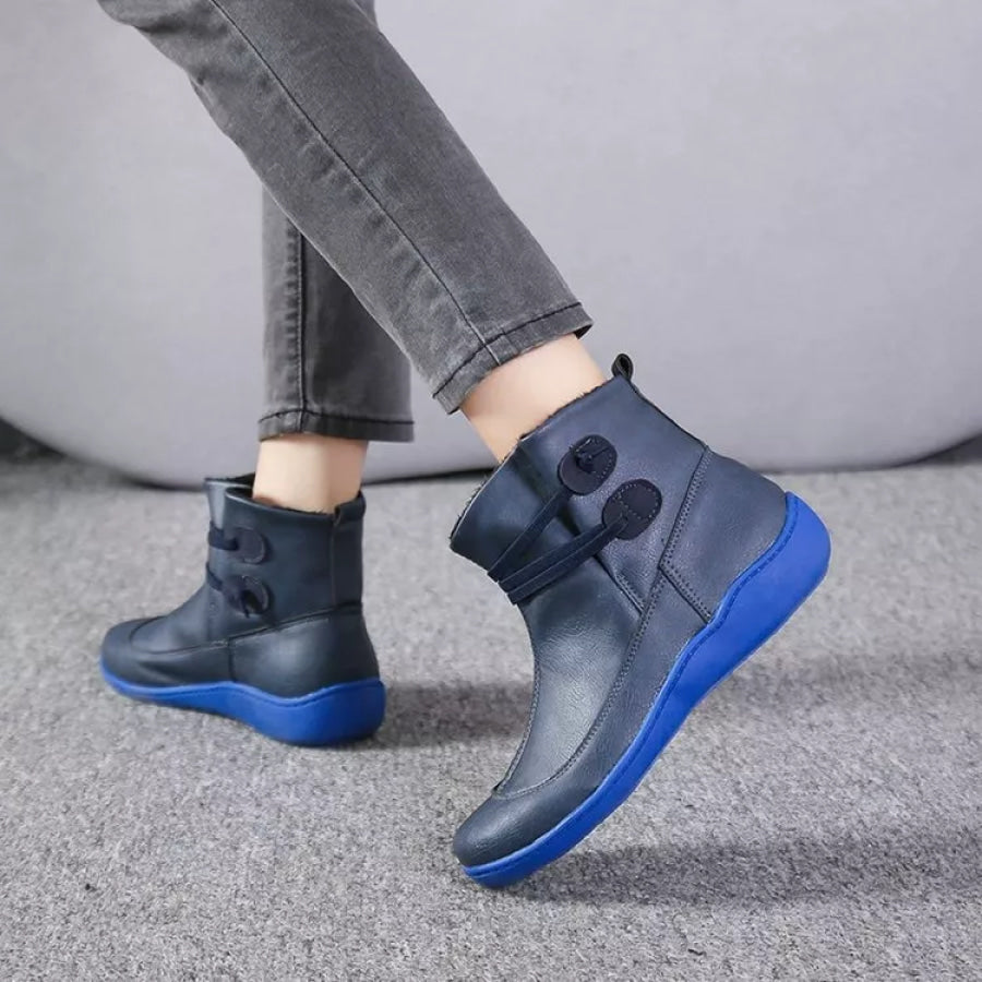 Button Detail Ankle Boots Apparel and Accessories
