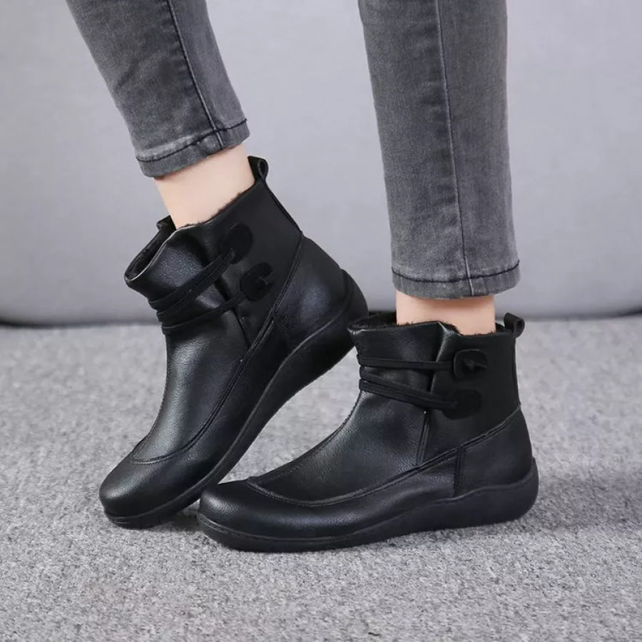 Button Detail Ankle Boots Apparel and Accessories