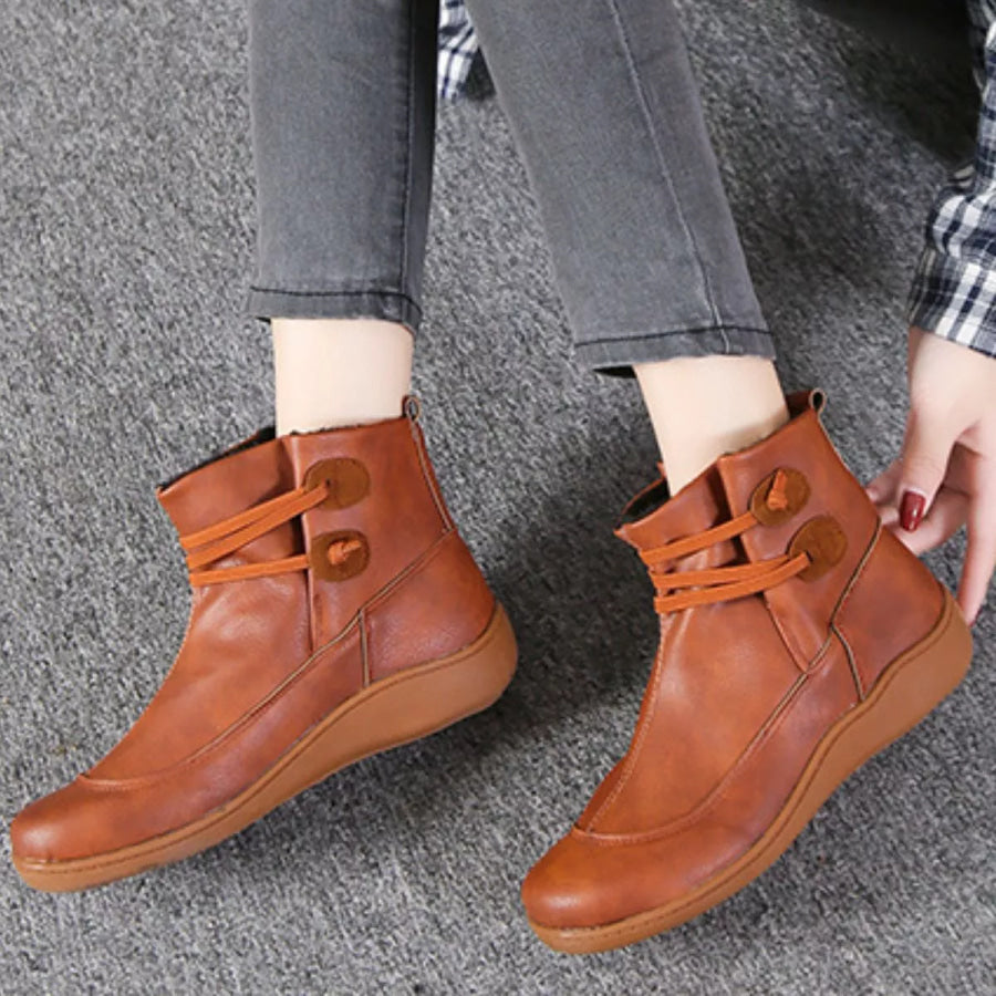Button Detail Ankle Boots Apparel and Accessories