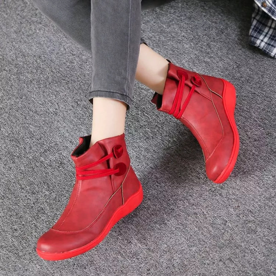 Button Detail Ankle Boots Apparel and Accessories