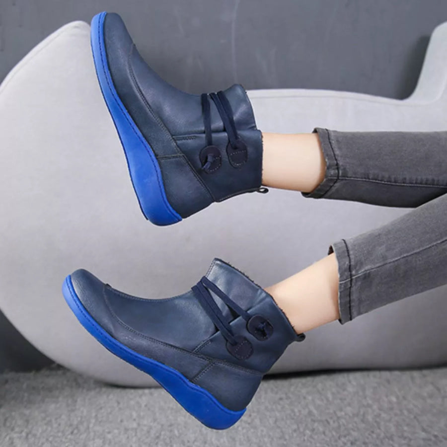 Button Detail Ankle Boots Apparel and Accessories